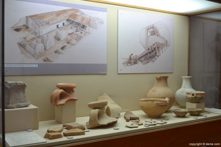 Matériel archéologique provenant des fouilles dans la ville romaine d'Almadrava
