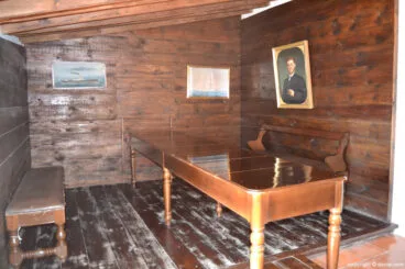 Recreación de un barco en el que se transportaba la pasa