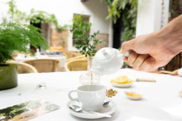 Relájate en su patio interior rodeado de naturaleza