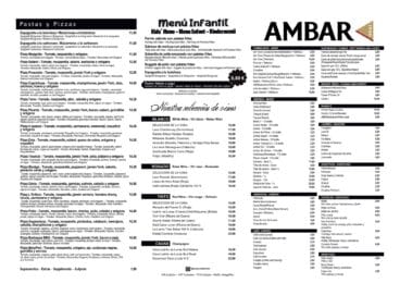 Carta Restaurante L’anfora – parte 2