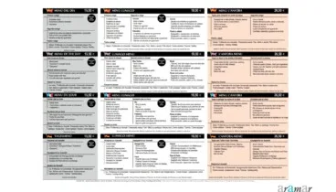 Carta Restaurante l’Anfora, menú del día