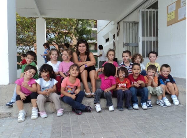 Alumnos de infantil del colegio Cervantes