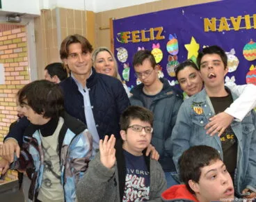 Visita de David Ferrer al colegio raquel Payà