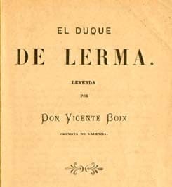 El Duque de Lerma Leyenda