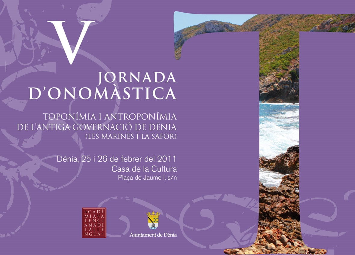 V jornada de onomastica y Toponimia