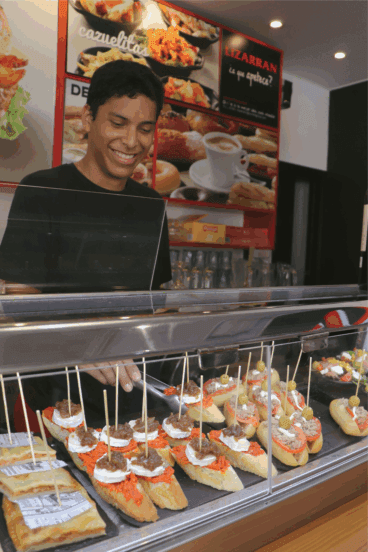 Tapas recién hechas en Lizarran – Editada