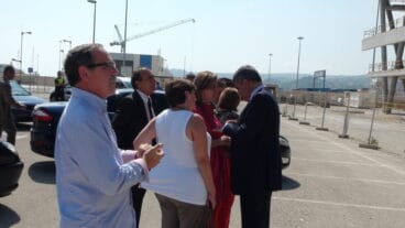 Consellera y equipo de gobierno llegan a las obras de la estación