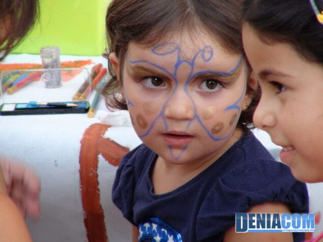 Pintada de caras en la Fiesta Infantil del viernes 5 de agosto