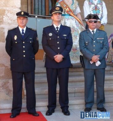 Representantes de las fuerzas de seguridad en la conmemoración del 9 d’Octubre