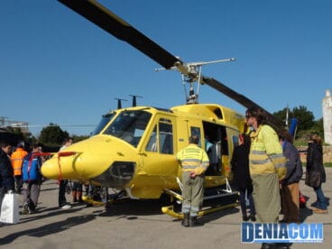 Helicóptero de la Generalitat Valenciana en Dénia