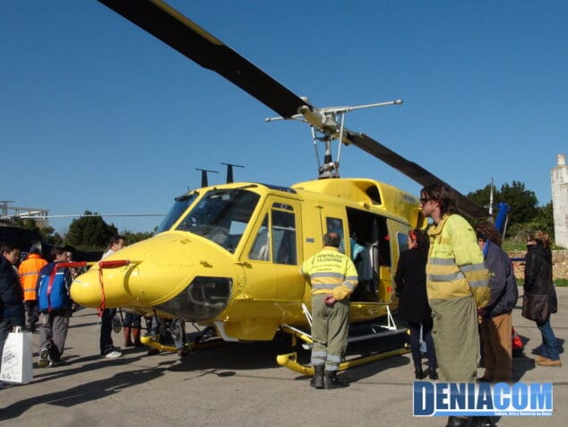 Helicóptero de la Generalitat Valenciana en Dénia