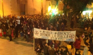Manifestación en Dénia contra los recortes en educación
