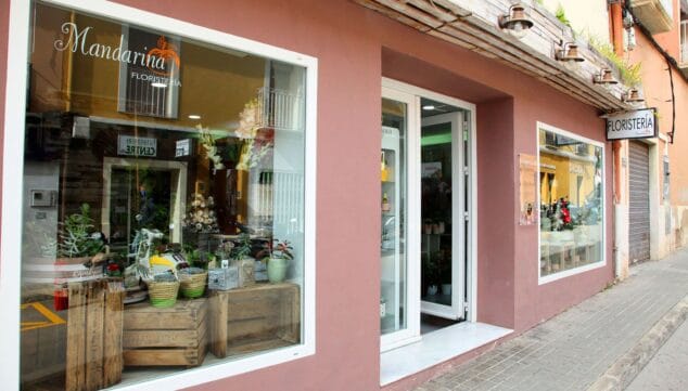 fachada de floristeria mandarina