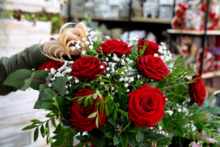 Ramo de rosas para San Valentín en Floristería Mandarina