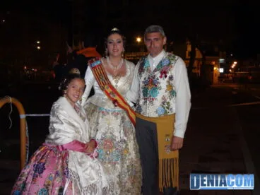 08 Falleras Mayores de Dénia y Presidente de Junta en la mascletà del día 19