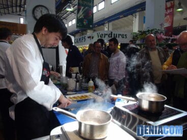 Cocina creativa de la Gamba Roja de Dénia en el Mercat Municipal