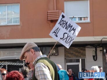 Manifestantes del 29 M en Dénia