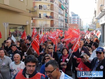 Manifestantes del 29M en Dénia