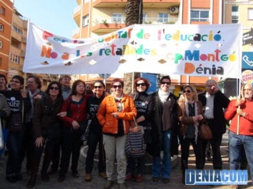 Pancarta del Colegio Montgó en Dénia