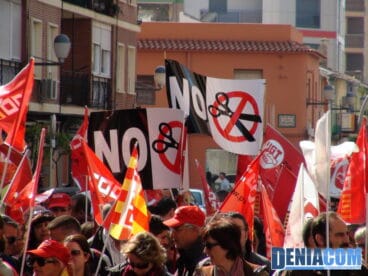 Pancartas contra los recortes