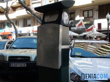 Parkímetro cerrado el día de la huelga general en Dénia