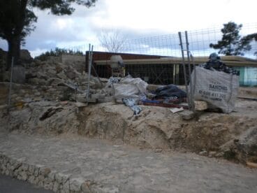 Abandono de las obras del Castillo de Dénia