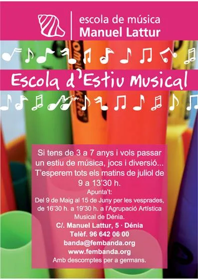 Escola d'Estiu de la Banda de Dénia Escola dEstiu de la Banda de Dénia
