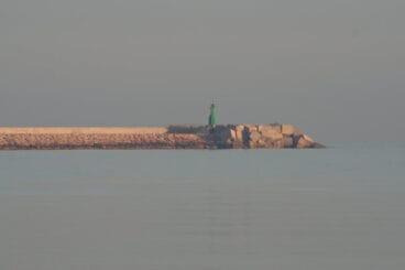 La escollera sur desde la Marineta de Dénia