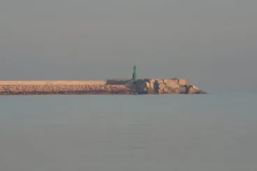 La escollera sur desde la Marineta de Dénia