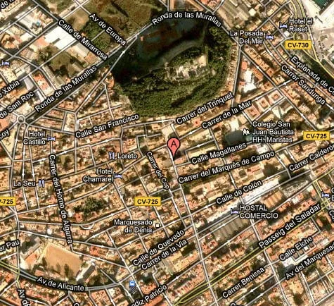 Mapa de Dénia