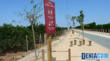 Merendero Vía Verde cartel parques naturales