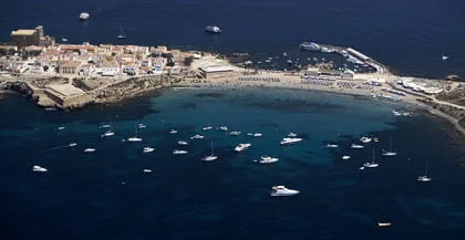 Vista aérez de la Isla de Tabarca