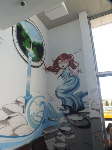 Mural de Urbanizarte en el Hospital de Déni