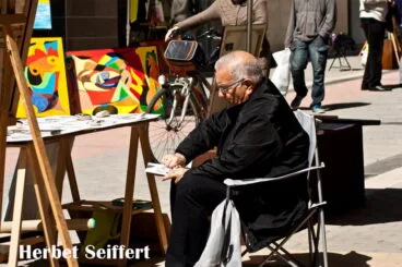 Artistas en Art al Carrer en Dénia