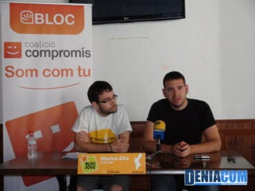 Blai Server y Enric Vengut representantes del Bloc Nacionalista Jove presentan el III Congreso del Bloc Jove de La Marina Alta