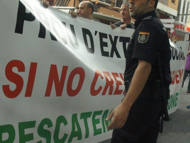 Manifestación contra los recortes en Dénia