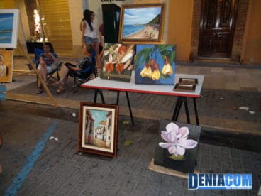 Paisajes dianenses representados en las pinturas realizadas por los artistas de ADAMA expuestos en Art al Carrer