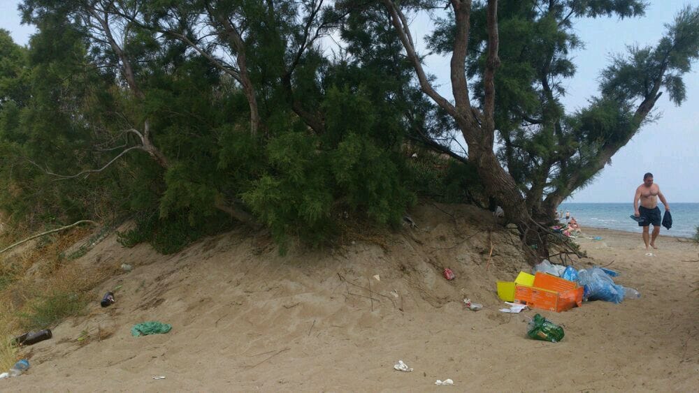 Suciedad en la playa de la Almadrava de Dénia Suciedad en la playa de la Almadrava de Dénia