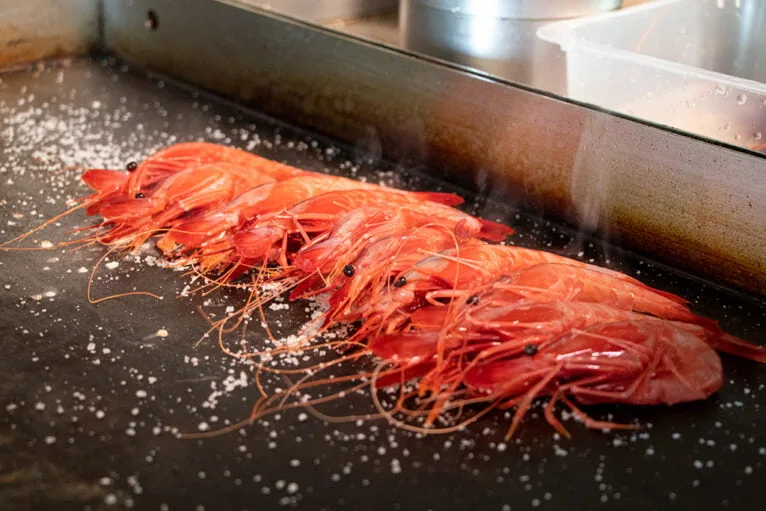 Gambas en Restaurante Mena