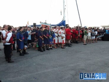 Bando moro durante el Desembarco de los Moros y Cristianos Dénia 2012