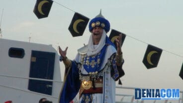 El embajador moro durante el acto del Desembarco de los Moros y Cristianos Dénia 2012