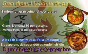 Llandeta de pescado en la Falla Roques