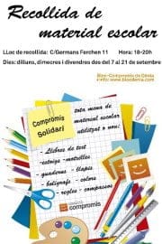 Recogida de material escolar BLOC Dénia
