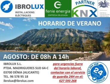 Horario agosto Ibrolux