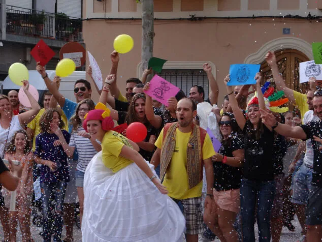 Grabación del Lip Dub de la Falla Oeste durante el Mig Any