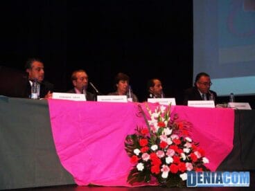 Mesa presidencial en la presentación del libro Toros en Dénia y la Marina Alta