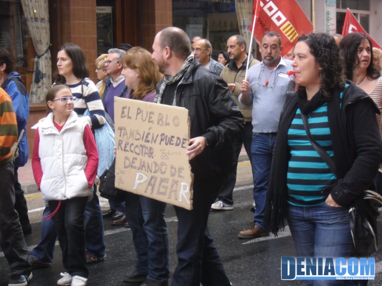 04 Huelga General en Dénia 14N - Manifestación