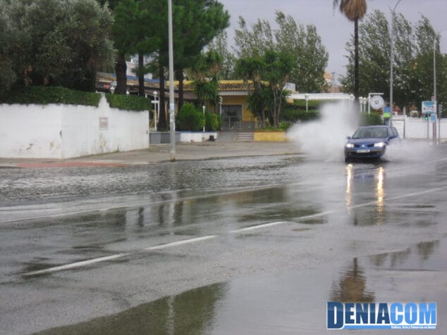Carretera de Las Marinas Temporal de lluvia