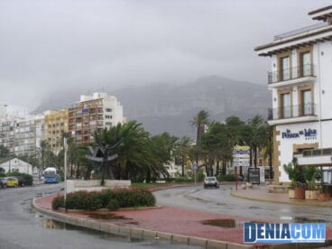 Dénia tras el temporal de lluvia y viento