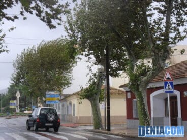 Entrada a Dénia por las Rotas con lluvia